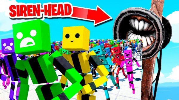1,000,000 МАНЕКЕНОВ ПРОТИВ ОГРОМНОГО СИРЕНОГОЛОВОГО! БЕЗУМИЕ В FUN WITH RAGDOLLS