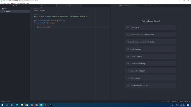 Python Telegram Bot | PyTelegramBotAPI #1 смотреть онлайн