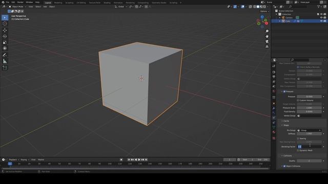 Надуваем стандартный куб в Blender смотреть онлайн