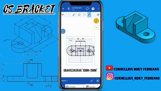 CS BRACKET - ONSHAPE MOBILE TUTORIAL - HOW TO MAKE A CS BRACKET ON ANDROID - ONSHAPE 3D CAD #TTL2 смотреть онлайн