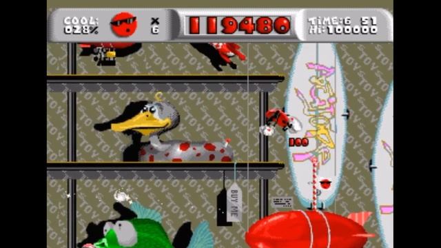 Sega Mega Drive 2 (Smd) 16-bit Cool Spot Level 4 Waiding Around