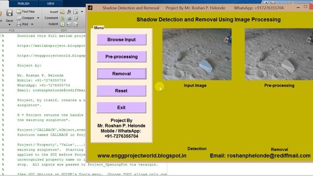 Shadow Detection and Removal using Image Processing Matlab Project Source Code смотреть онлайн