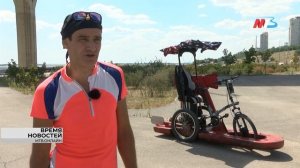 Волгоградец Вадим Воронцов смастерил велосипед-амфибию