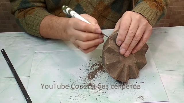 DIY. Декоративный вазон из Цемента и Пластиковых бутылок в виде цветка Орхидеи(фэнтези). смотреть онлайн