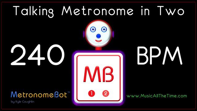 Talking metronome in 2-4 at 240 BPM MetronomeBot смотреть онлайн