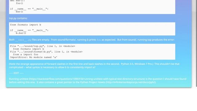 Trivial python import fails смотреть онлайн