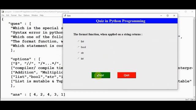 How to build a random quiz app python tkinter смотреть онлайн