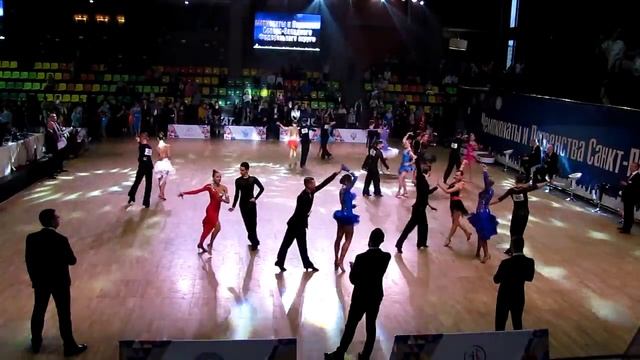 Ча-ча-ча (2) (Взрослые+Молодежь D класс, 8 танцев) 1\4 финала Первенство СФТС СПб 17.01.2020 смотреть онлайн