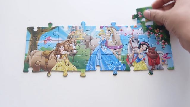 disney princess puzzle for girls toys kids learning jigsaw how to make puzzles aurore cinderella смотреть онлайн