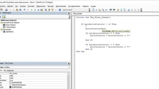 Dar formato a fecha en TextBox VBA Excel смотреть онлайн