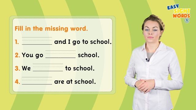Easy Sight Words 1 (Unit 7 We Go To School) | High Frequency Words | Sight Words : we, you, go, to смотреть онлайн