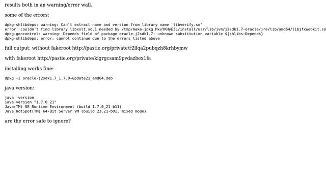 How to install Oracle Java on Debian Wheezy with make-jpkg and fakeroot without errors? смотреть онлайн