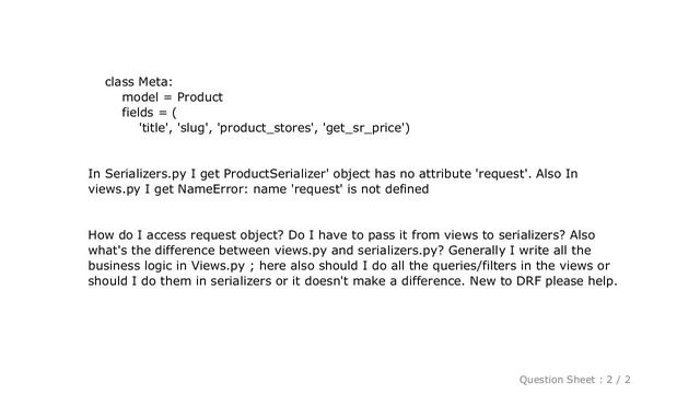 Django : Accessing Request Object in Viewset and Serializers in Django Rest Framework? смотреть онлайн