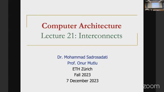 Computer Architecture - Lecture 21: Interconnects (Fall 2023) смотреть онлайн