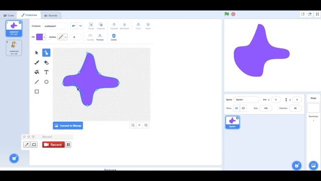 Scratch 3.0 Drawing with reshape смотреть онлайн