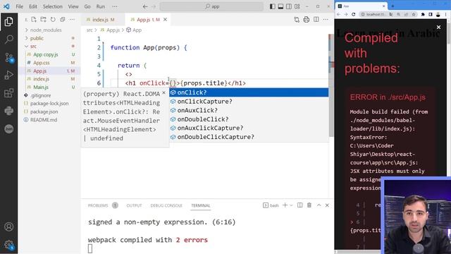 شرح React Props و Events وكيفية استخدامهم بشكل صحيح ? كورس تعلم React JS - الدرس 5 смотреть онлайн