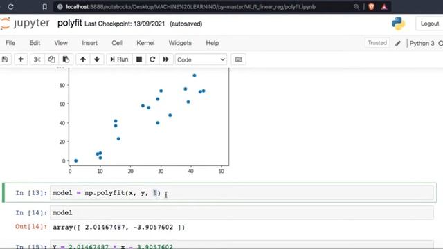 How to draw Regression Line in Python using np polyfit [ Free Notebook ] смотреть онлайн