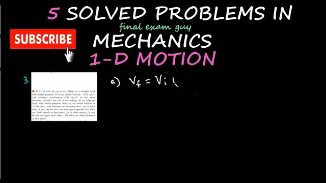 PHYSICS MECHANICS 5 SOLVED PROBLEMS IN 1D MOTION смотреть онлайн