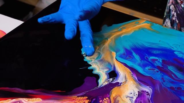 New CASCADE Gradient Pour!?? COLORFUL & Vibrant OVERFLOW Series ~ Acrylic Pouring ~ Abstract Art