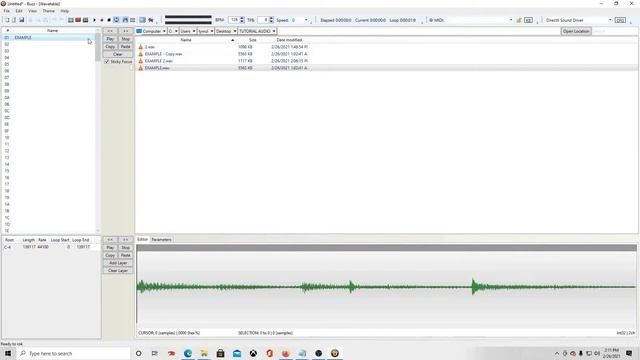 Using Jeskola Buzz's Internal WAV Editor смотреть онлайн