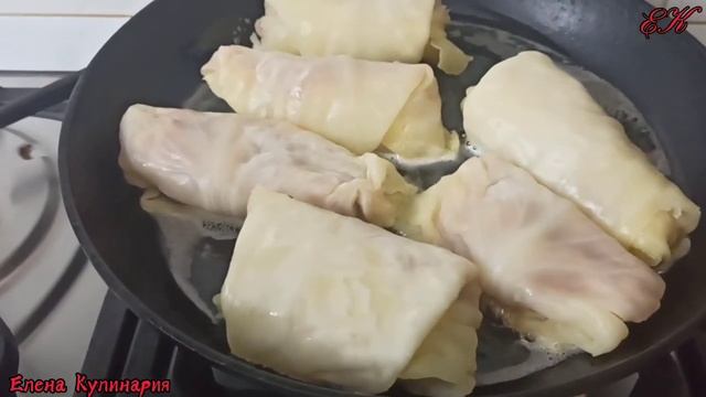 96.Голубцы./cabbage rolls.Очень вкусные голубцы обжаренные на сковороде. смотреть онлайн