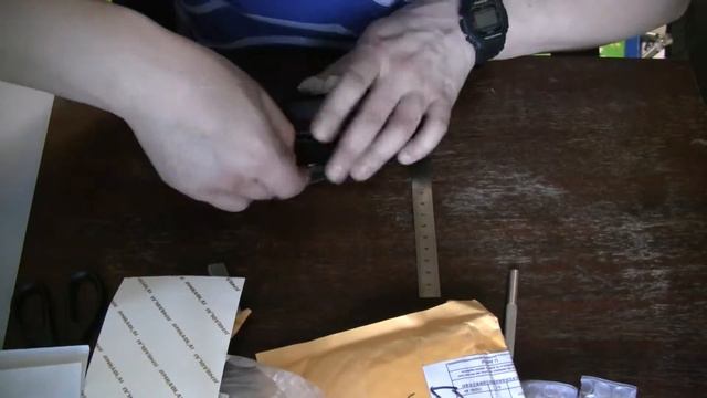 Посылка с Aliexpress: Кошелек кожаный, черный. смотреть онлайн