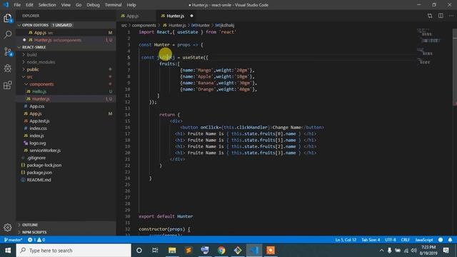 19 Reactjs bangla tutorial (UseState Hook) смотреть онлайн