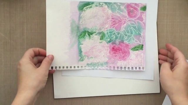 Peony Watercolored Background with Iron Off Embossing with The Ton and Catherine Pooler смотреть онлайн