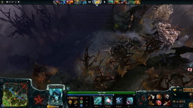 Phantom Assassin + Оракл в помощь смотреть онлайн