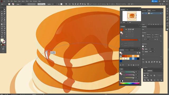 РИСУЕМ БЛИНЧИКИ С ЧЕРНИКОЙ _ УРОК В ADOBE ILLUSTRATOR смотреть онлайн