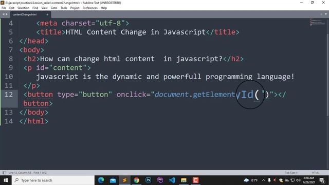 How to Change HTML Content in JavaScript| How To Change HTML Content Using JavaScript смотреть онлайн