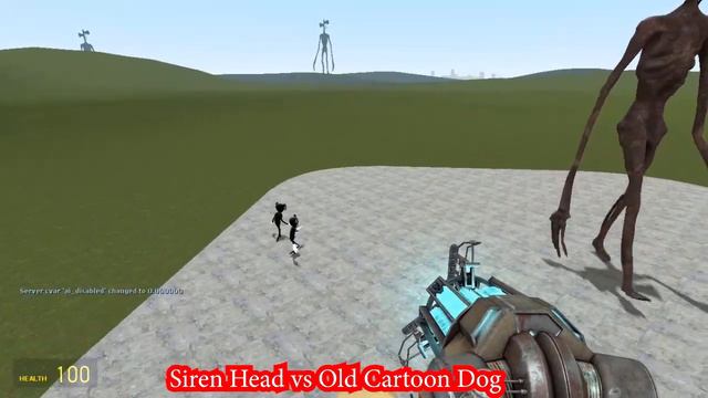 OLD CARTOON DOG VS SIREN HEAD VS OLD CARTOON CAT!! Garrys Mod [Cartoon Cat Trevor Henderson]Gamepla