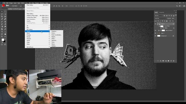 Manual and Automatic Dotted Halftone Photoshop Tutorial смотреть онлайн