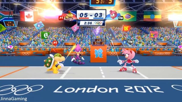 Mario & Sonic At The London 2012 Olympic Games Fencing All Characters