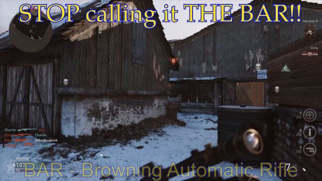 COD WW2 STOP Calling It THE BAR PLEASE!!!!