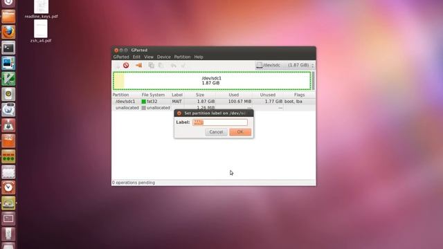 Rename disk label using Gparted смотреть онлайн