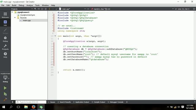 Qt MYSQL Connect Complete Tutorial - Xampp - Mysql Connector C смотреть онлайн