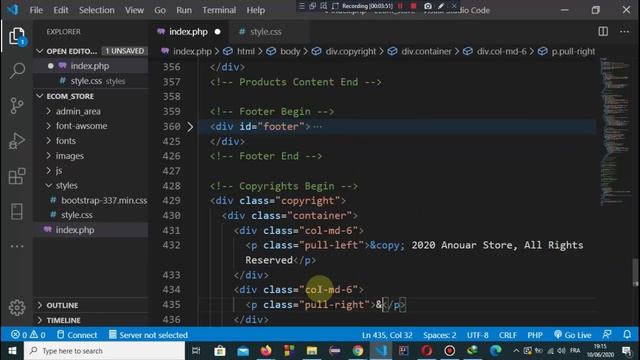 09 - INDEX PHP MAKING COPYRIGHTS SECTION - ECOM STORE - BECOME ENGINEER смотреть онлайн
