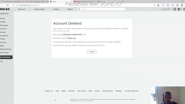 LOGGING INTO A BANNED ROBLOX ACCOUNT CALLED Mikey11111 смотреть онлайн