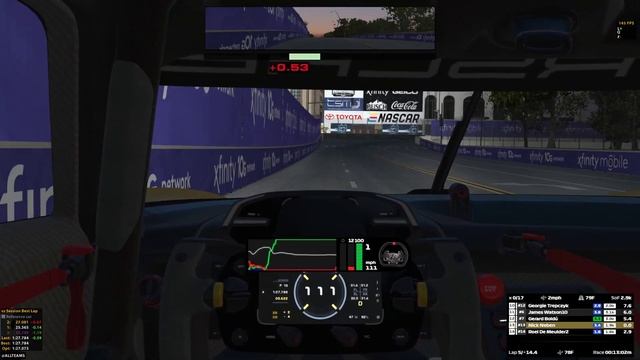 Porsche Mission R - Chicago Street Course - iRacing Road смотреть онлайн