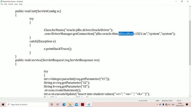 Register Servlet Program || Servlet Program to Insert Student data in Oracle Data Base || Web Tech смотреть онлайн