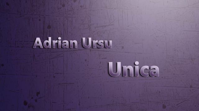 Adrian Ursu - Unica (New Single 2014)