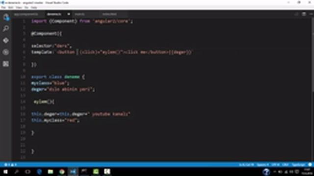 angular 2 dersleri | click eventi ve methodlar - ders 4 смотреть онлайн