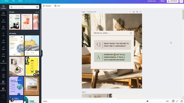 How to Make a Carousel Post in Canva | Canva Tutorial смотреть онлайн