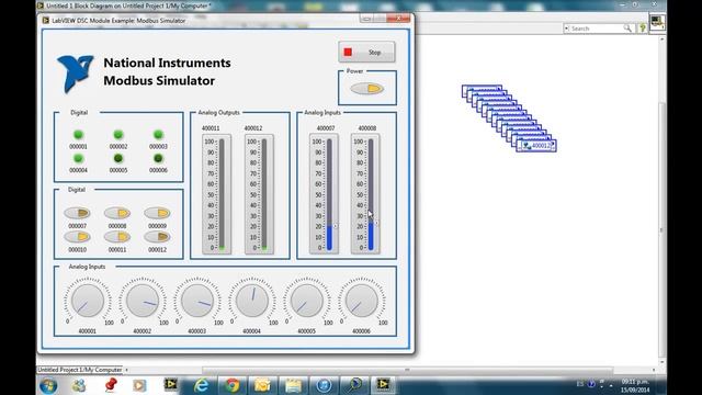 Modbus simulator with LabVIEW смотреть онлайн