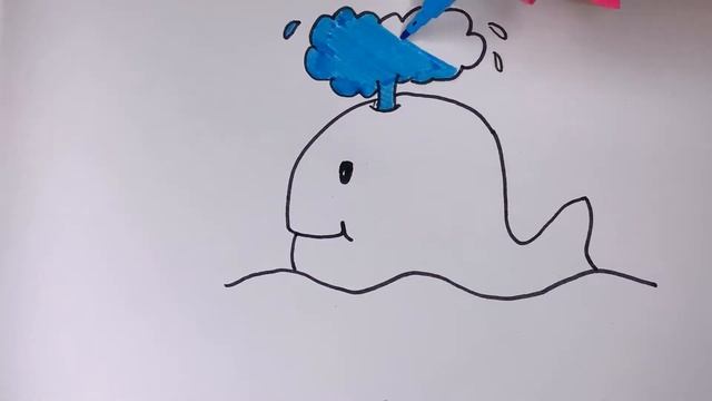 How to draw a whale. Как нарисовать кота для детей смотреть онлайн