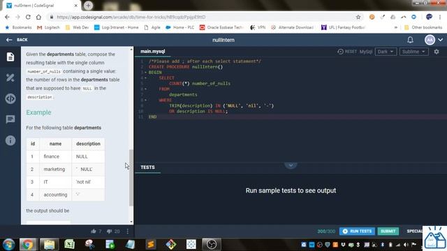 SQL - CodeSignal nullIntern 25 смотреть онлайн