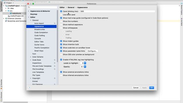 Show Line Numbers on IntelliJ Editor ( Mac OS) Java смотреть онлайн