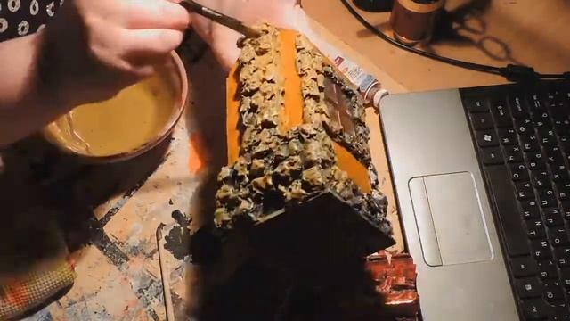 tea house - чайный домик , покраска акриловыми красками смотреть онлайн