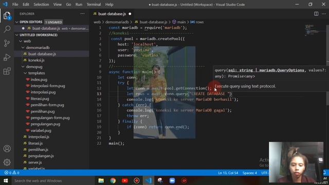 #39. Membuat database dengan MariaDB dan Node.Js смотреть онлайн